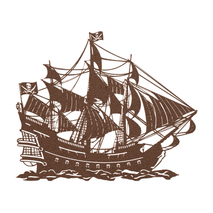 coastal pirate wall art steel decor