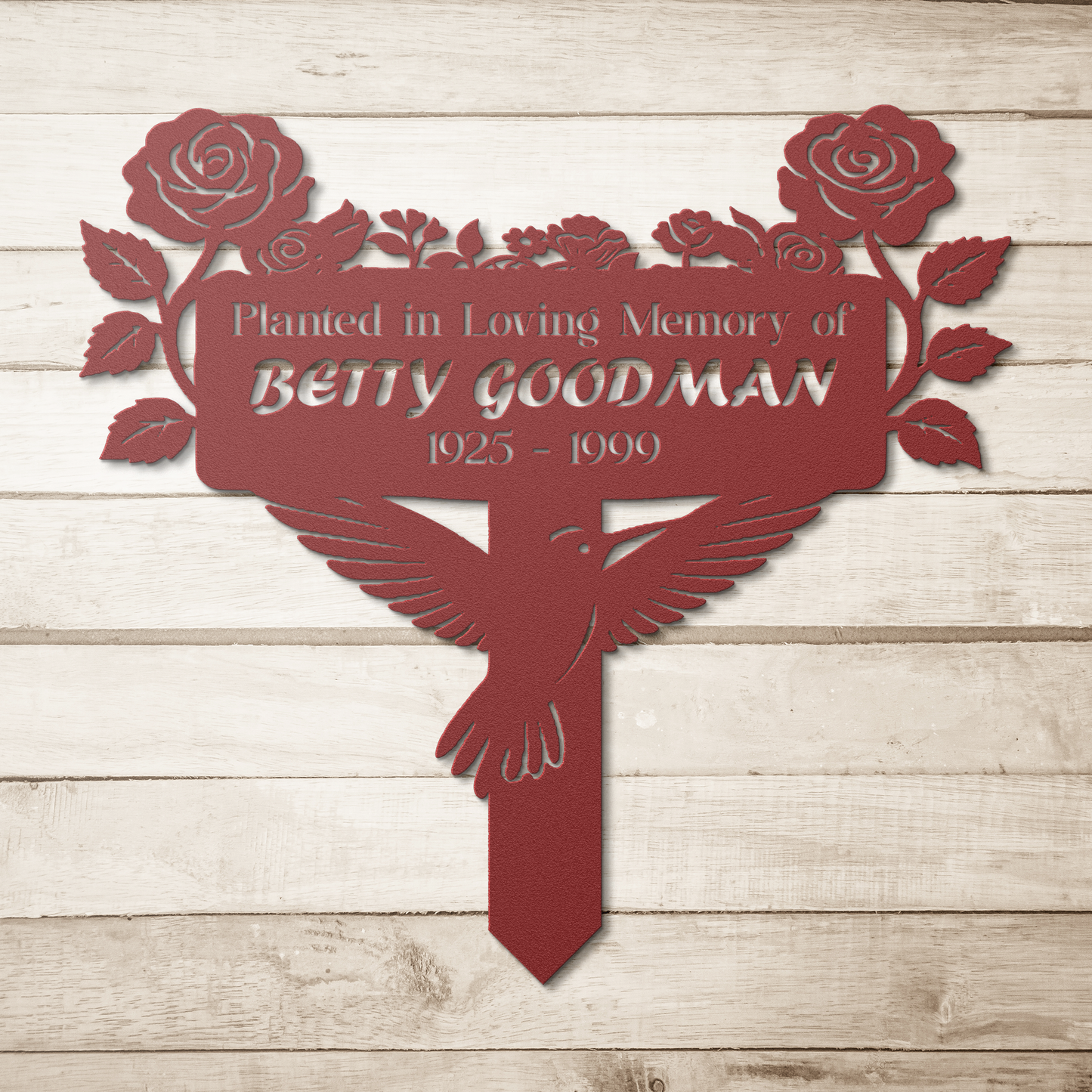 Plant Garden Memorial Metal Plaque