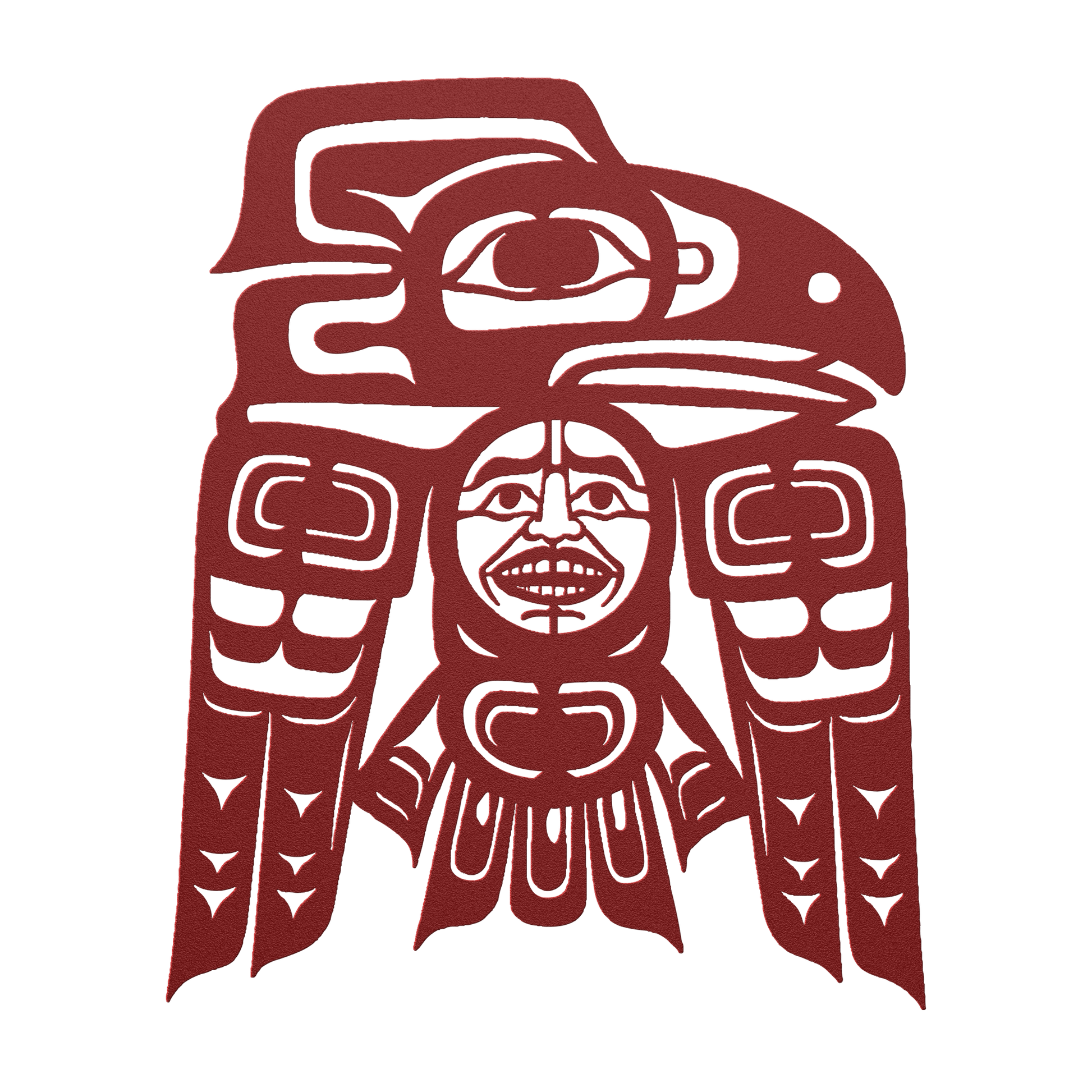 Raven_Tlingit_Haida_Metal_Sign__Alaskan_Red_Transparent_Mockup.png
