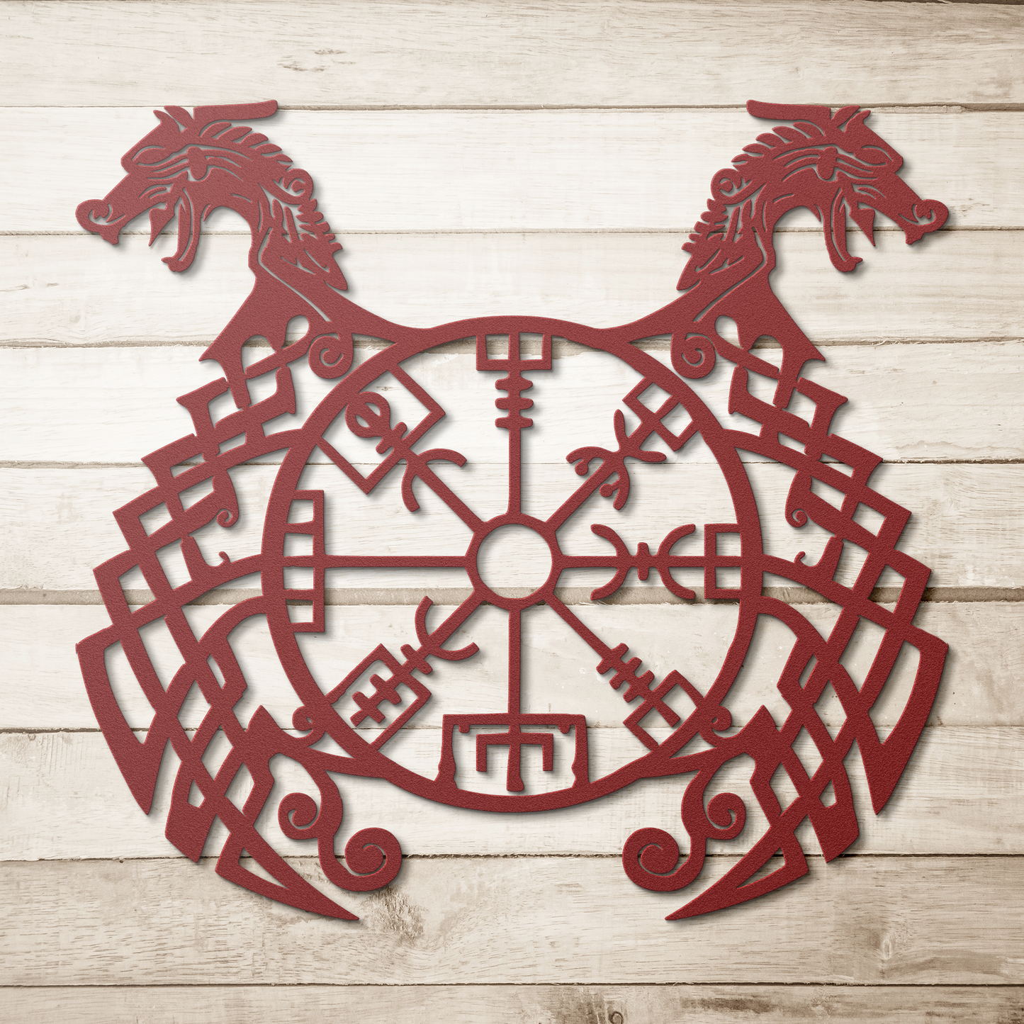 Norse dragon rune wall decor