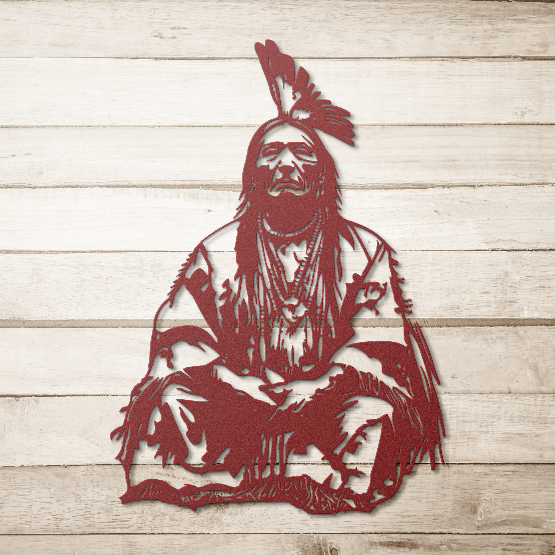 Custom Sitting Bull Steel Wall Decor for Home & Lodge