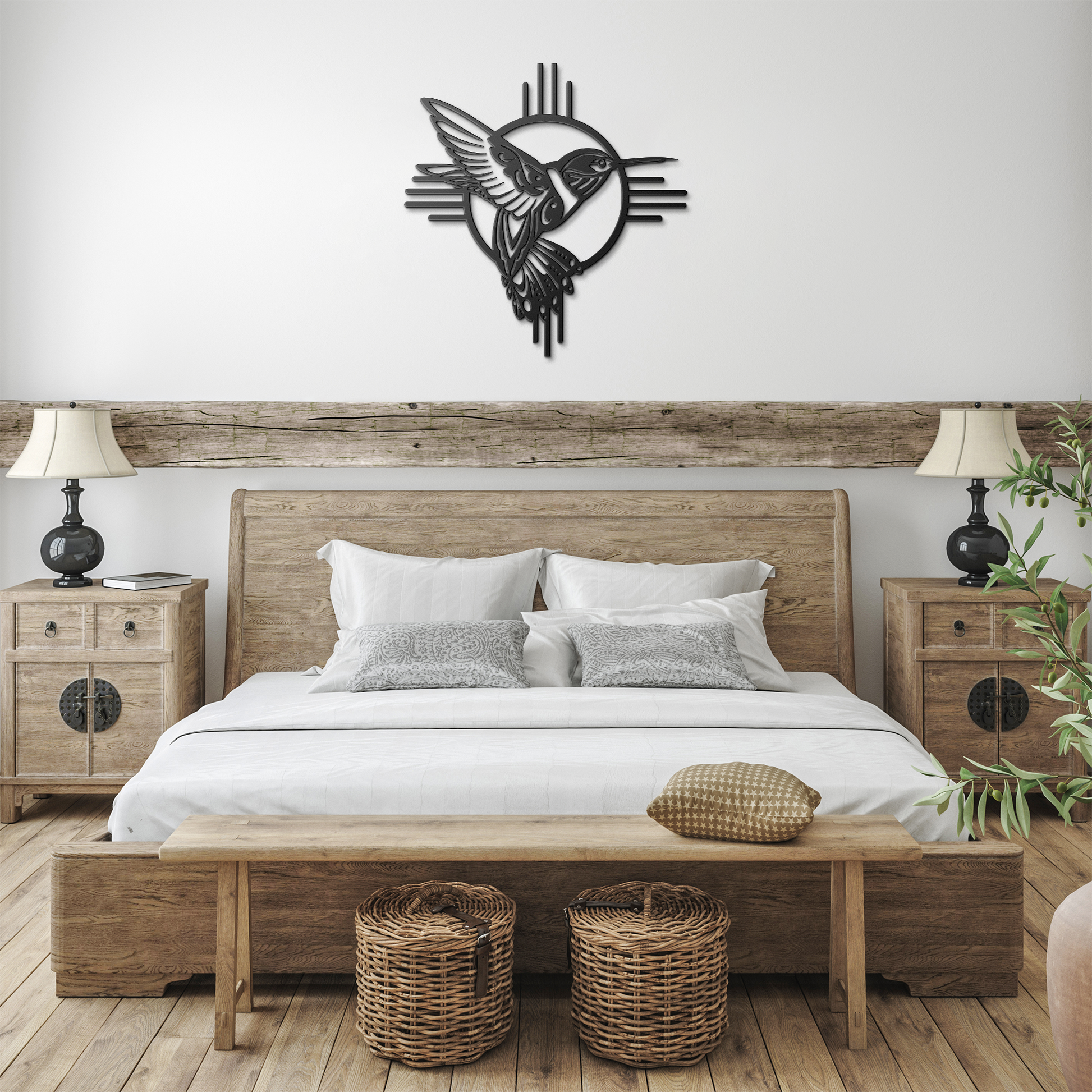 Southwest_Hummingbird_Native_American_St_Black_Farmhouse_Bedroom_Mockup.png