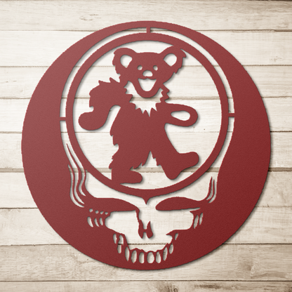 Steal Your Face skull metal sign