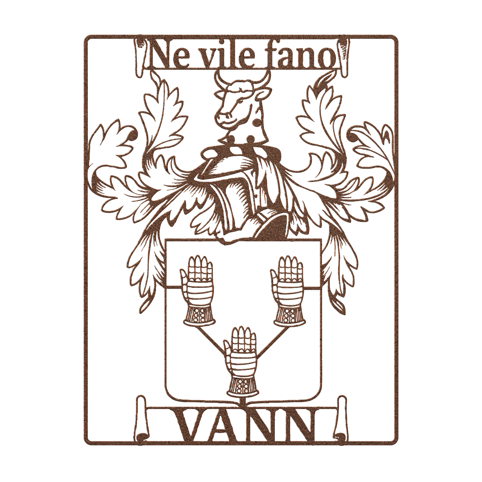 family crest wall art metal