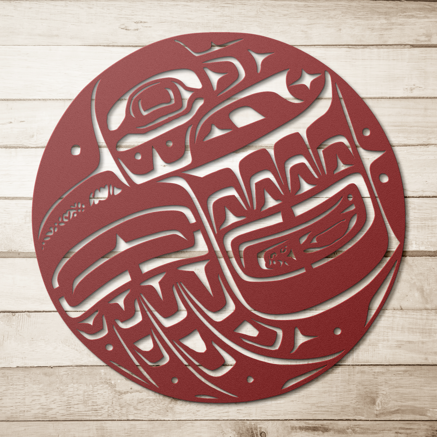Raven Steals the Sun Metal Wall Art – Tlingit Haida Design