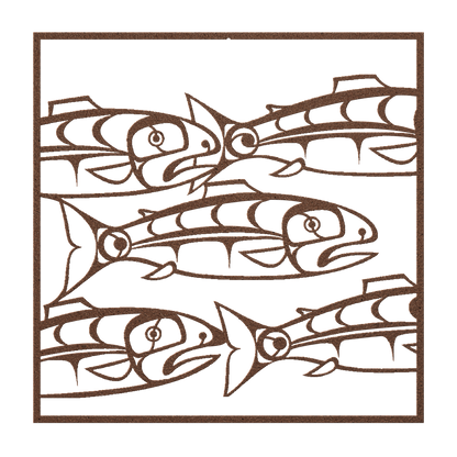 Tribal salmon art