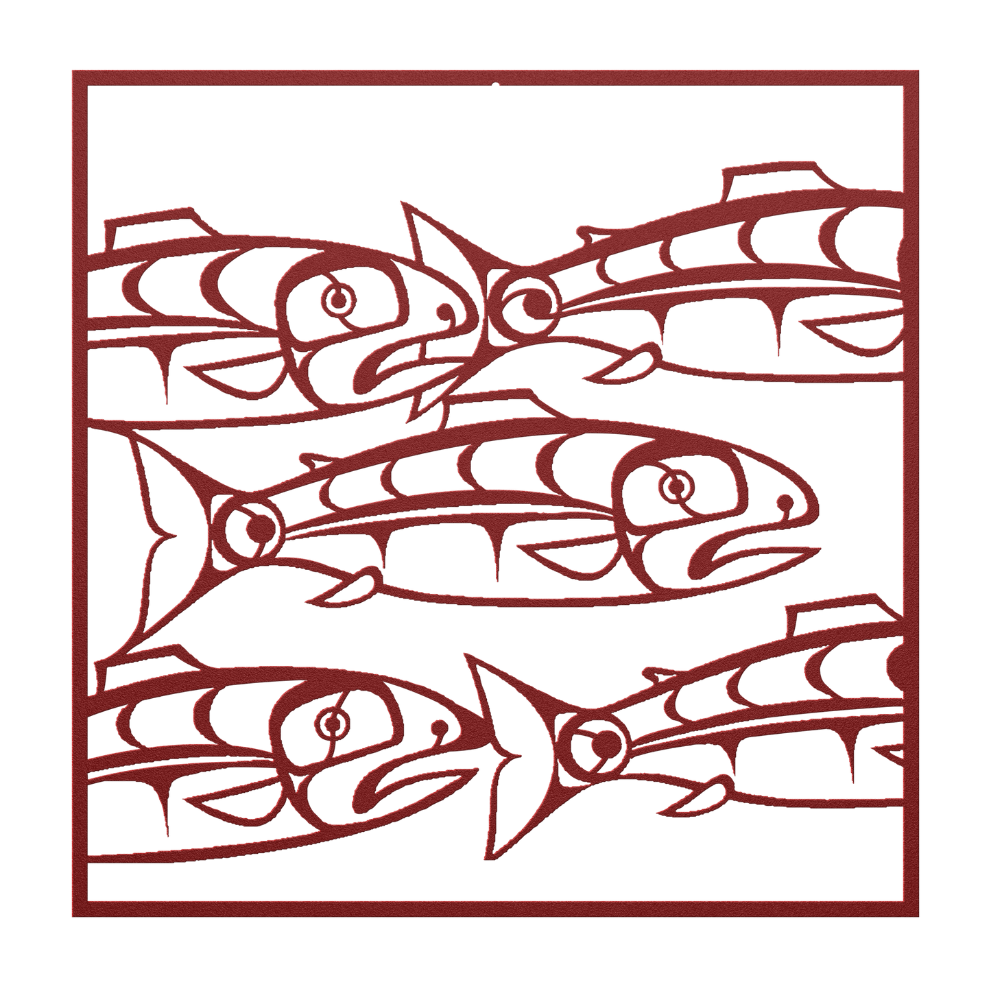 Salmon symbol in tribal style