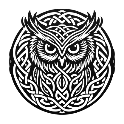 Personalized Celtic knot owl outdoor metal sign