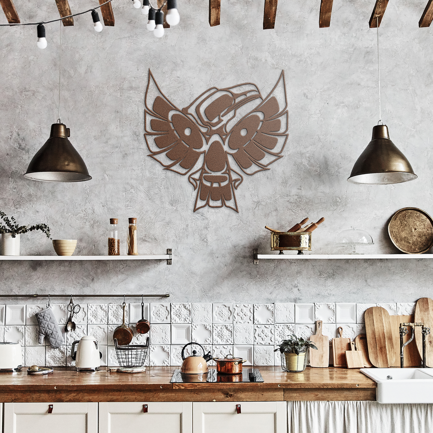Tribal_Native_American_Thunderbird_Metal_Copper_Rustic_Kitchen_Mockup.png