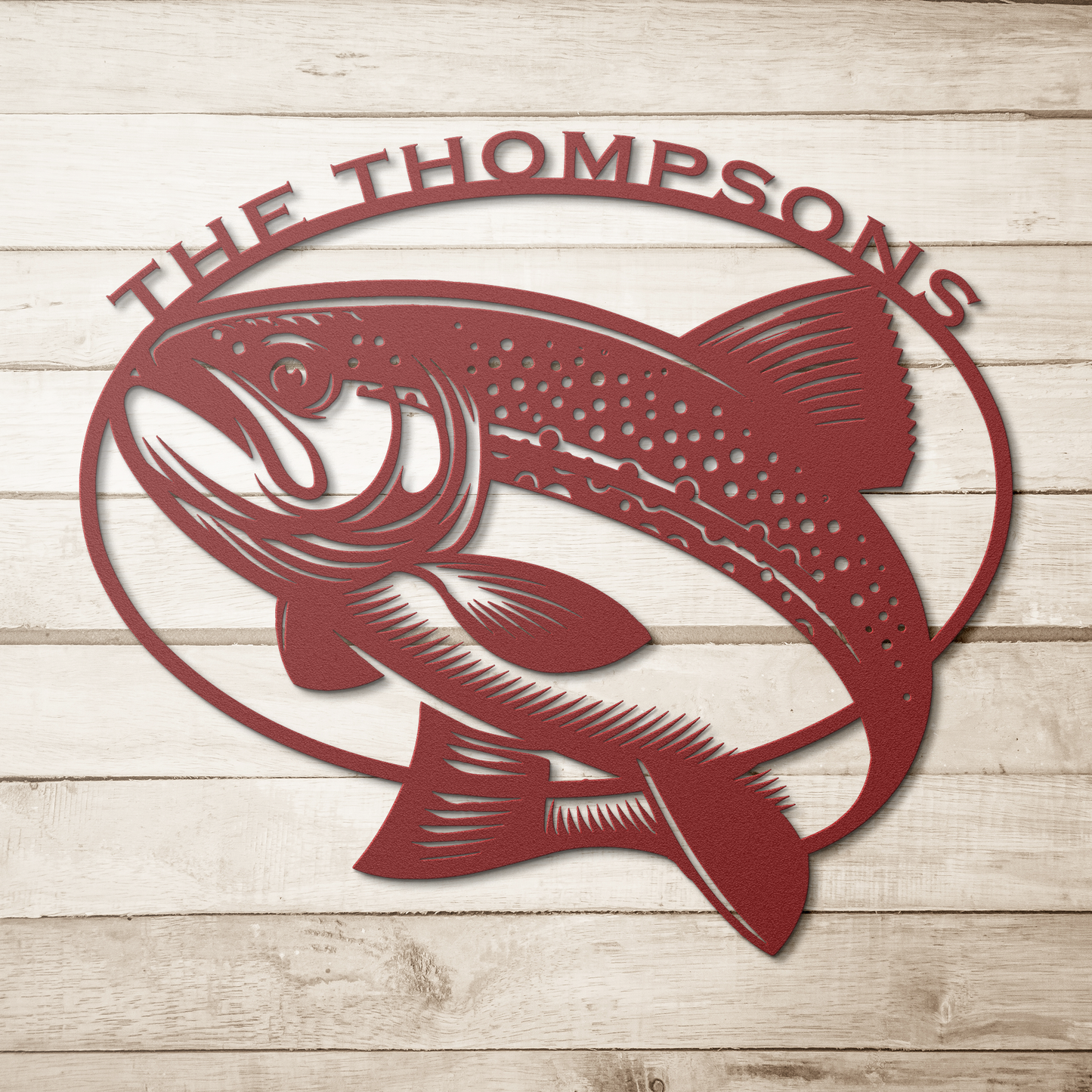 Metal Personalized Fishing Sign