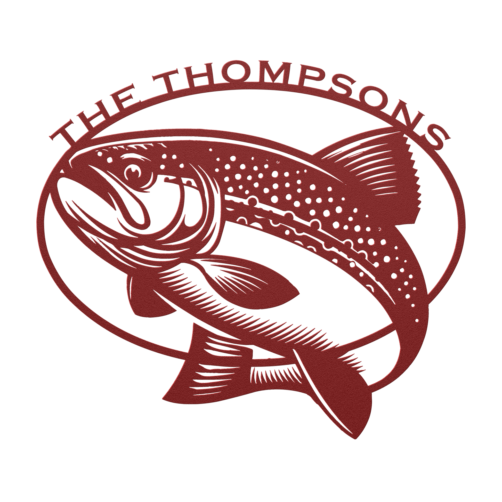 Metal Personalized Sign Fishing