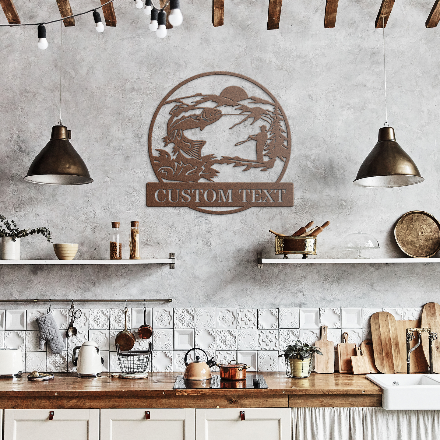 Trout_Fishing_Scene_Metal_Wall_Art__R_Copper_Rustic_Kitchen_Mockup.png