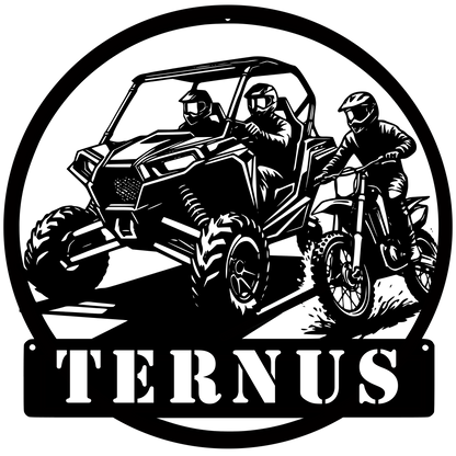 Custom Car or Motorcycle Metal Wall Art – Personalized Garage Sign