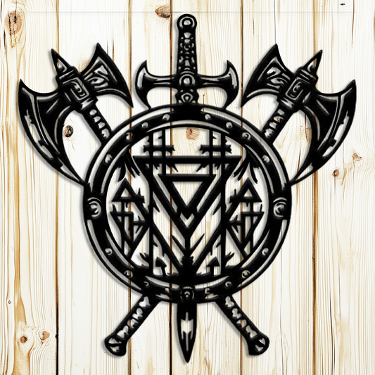 Viking metal wall sign