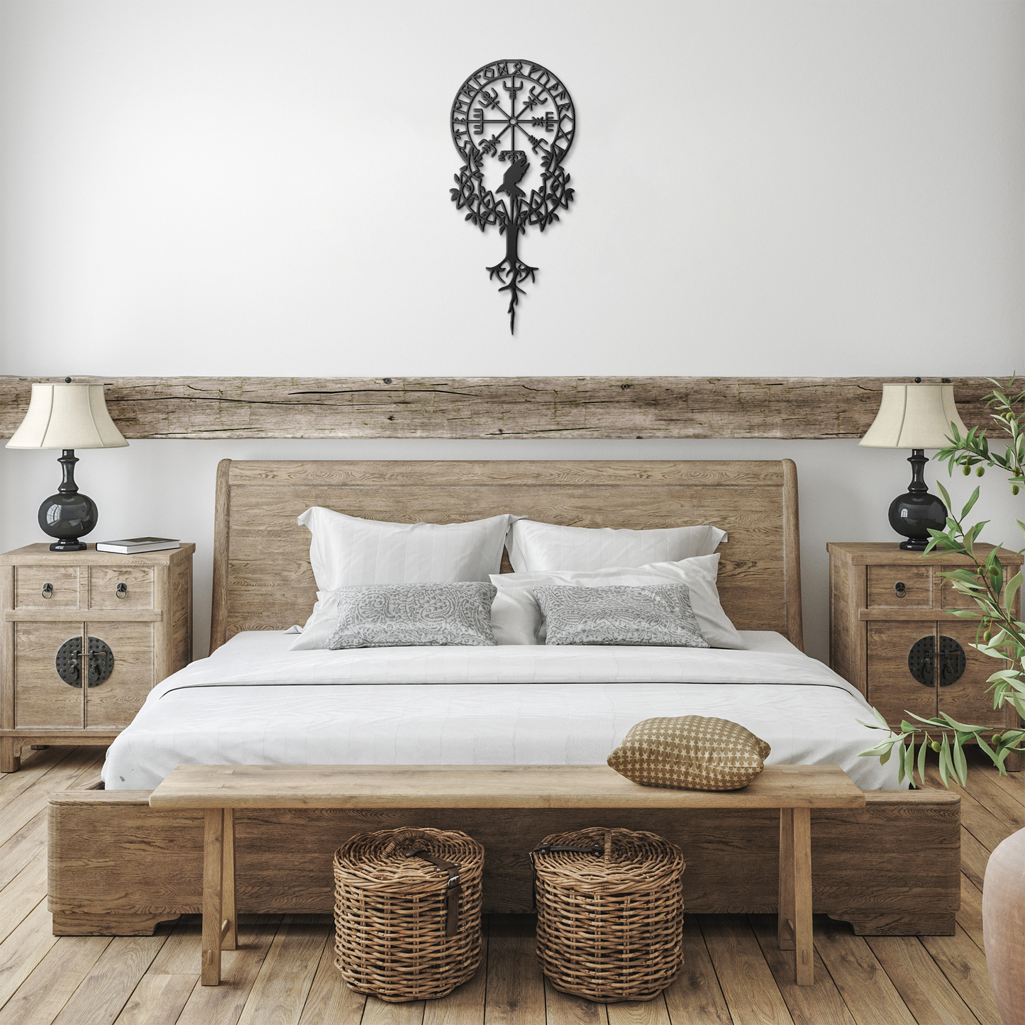 Viking_Compass__Gothic_Raven_Metal_Wall_Black_Farmhouse_Bedroom_Mockup.png