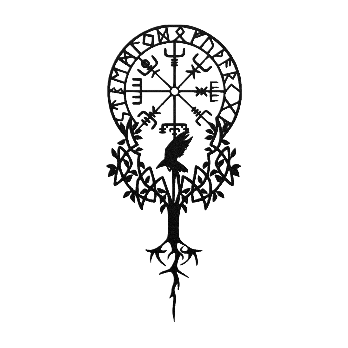 Norse raven symbol wall piece