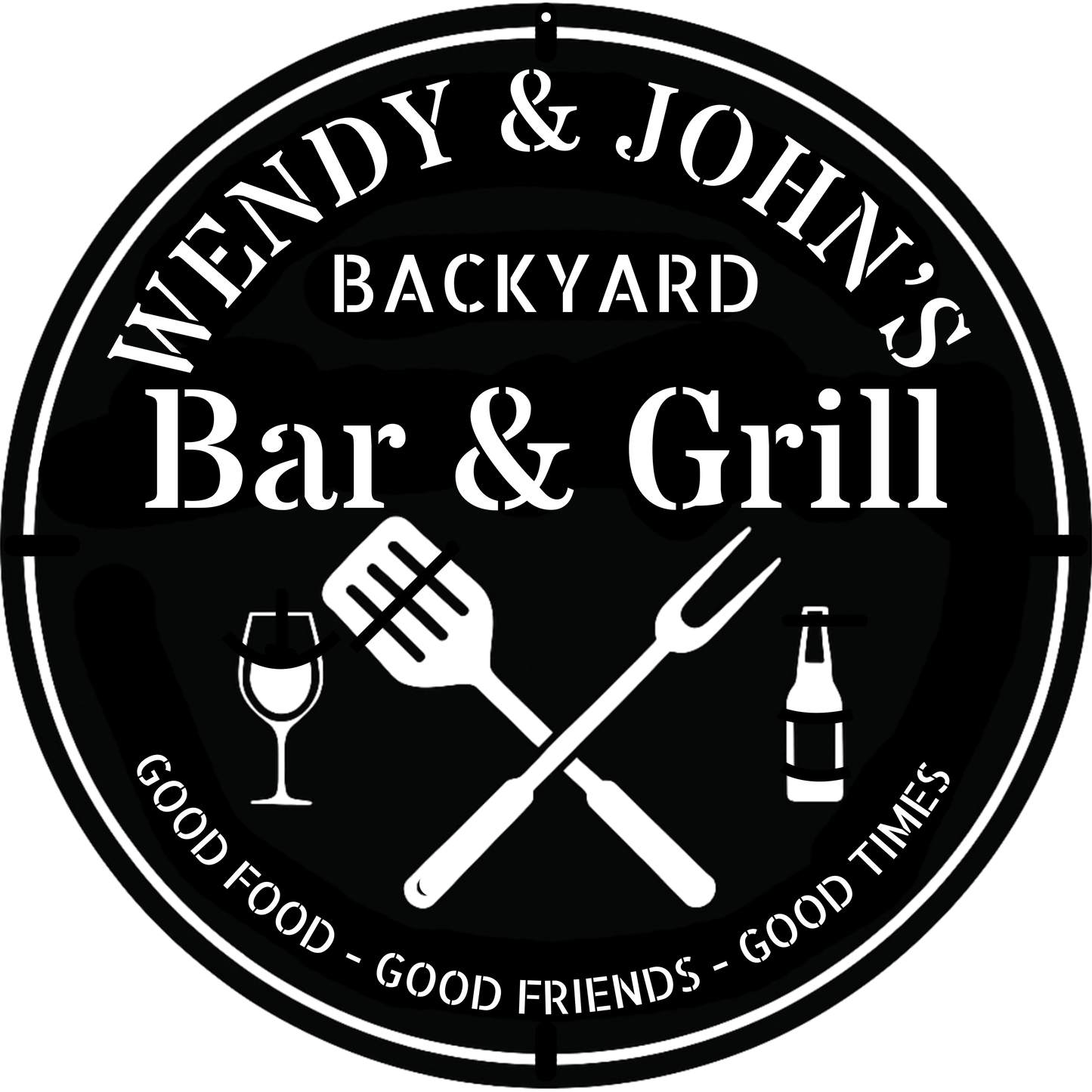 Custom backyard pool metal sign