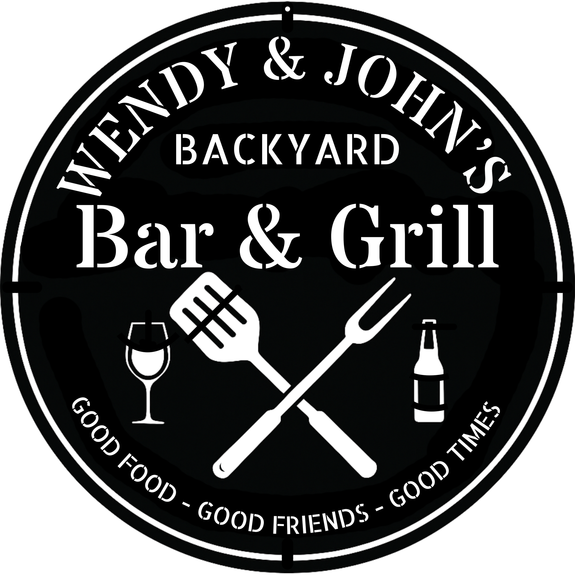 Custom backyard pool metal sign