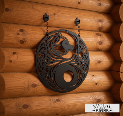 Norse mythology wolf wall art