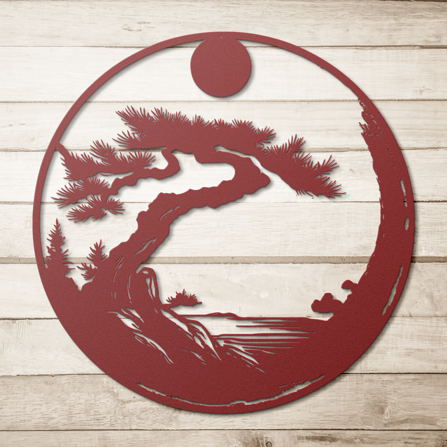 Minimalist Japanese enso symbol decor
