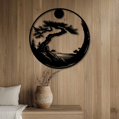 Modern spiritual steel wall sign