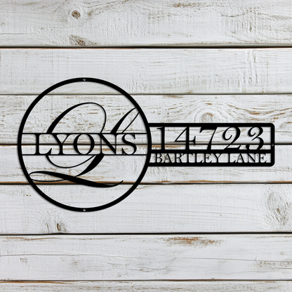 personalized metal home address sign