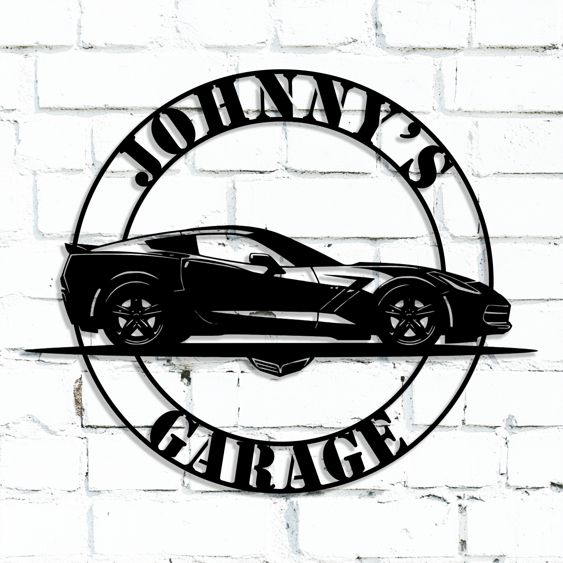 corvette custom metal signs