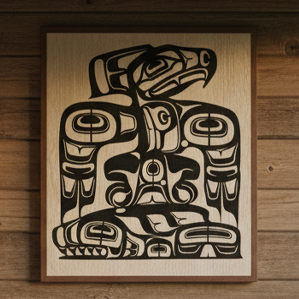 Northwest totem wall art steel