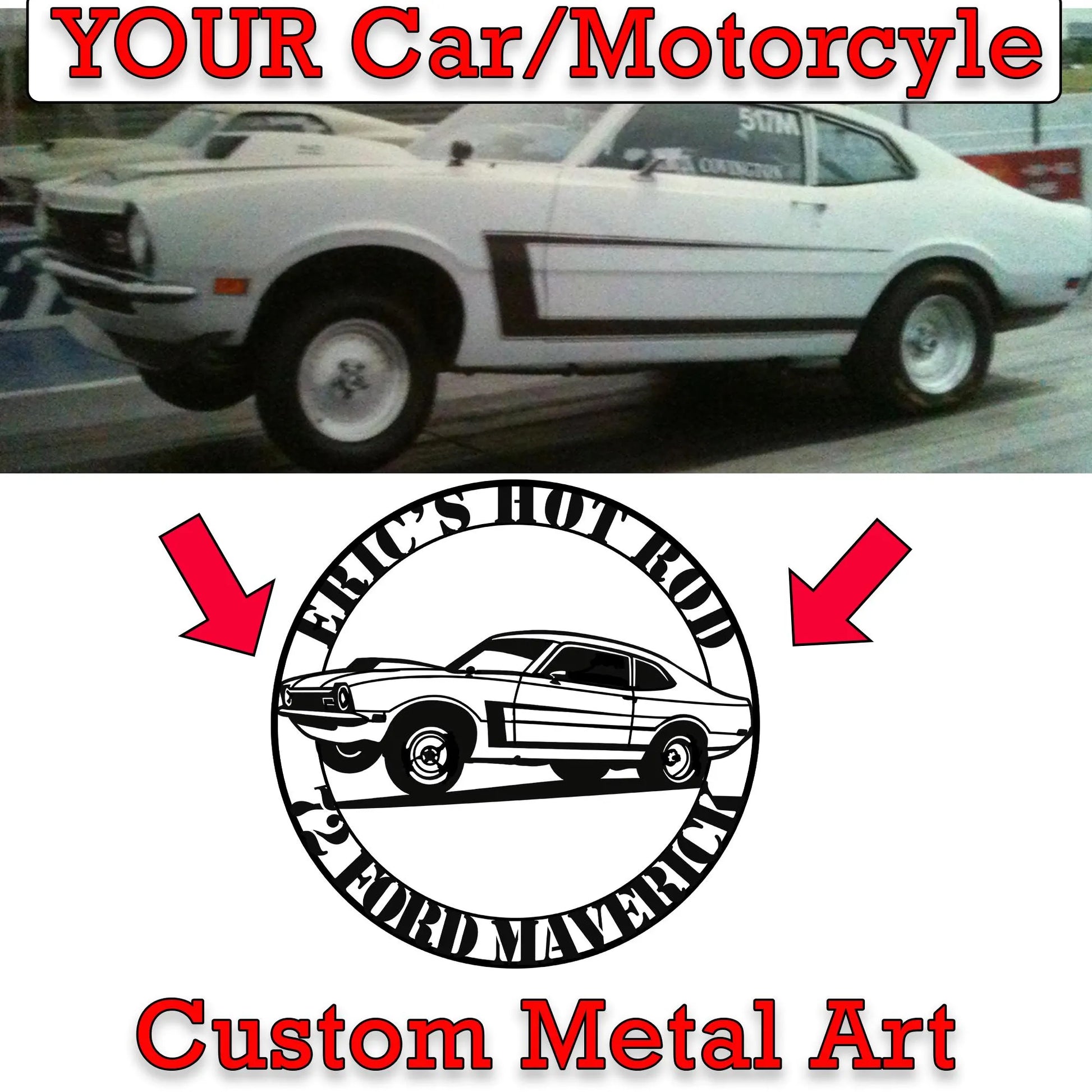Custom car garage metal sign