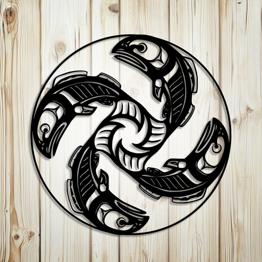 Pacific Northwest salmon tribal art