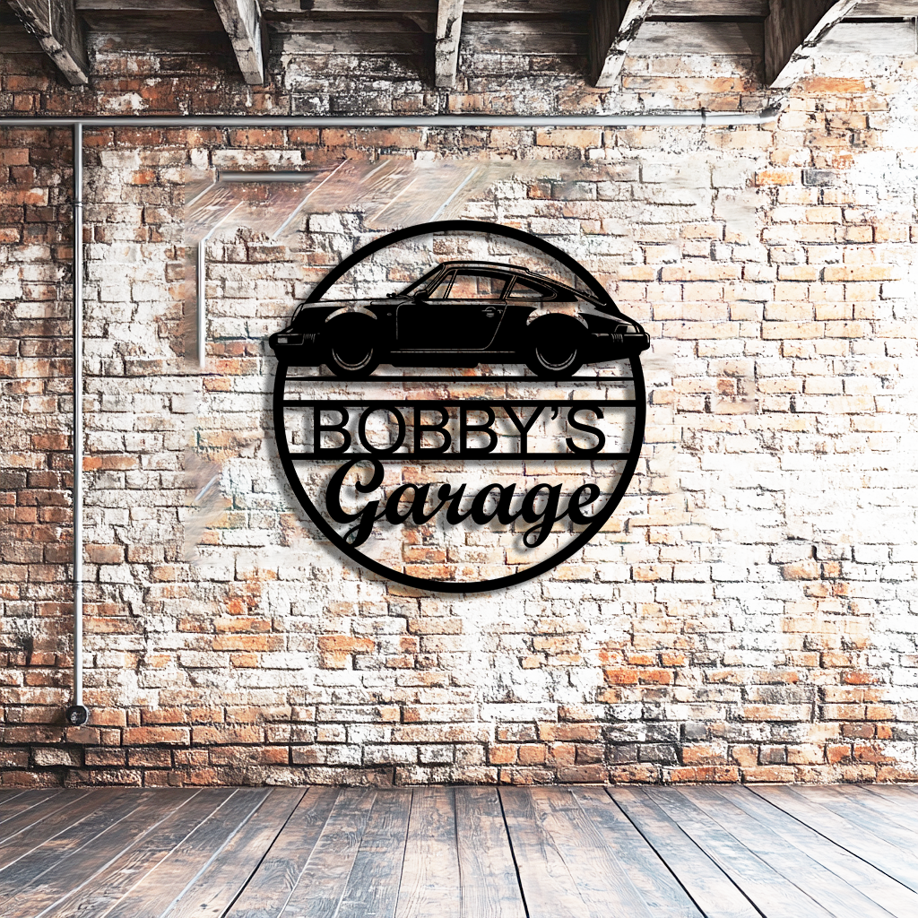 Porsche Custom Retro 911 German Sports Car Theme Metal Wall Sign